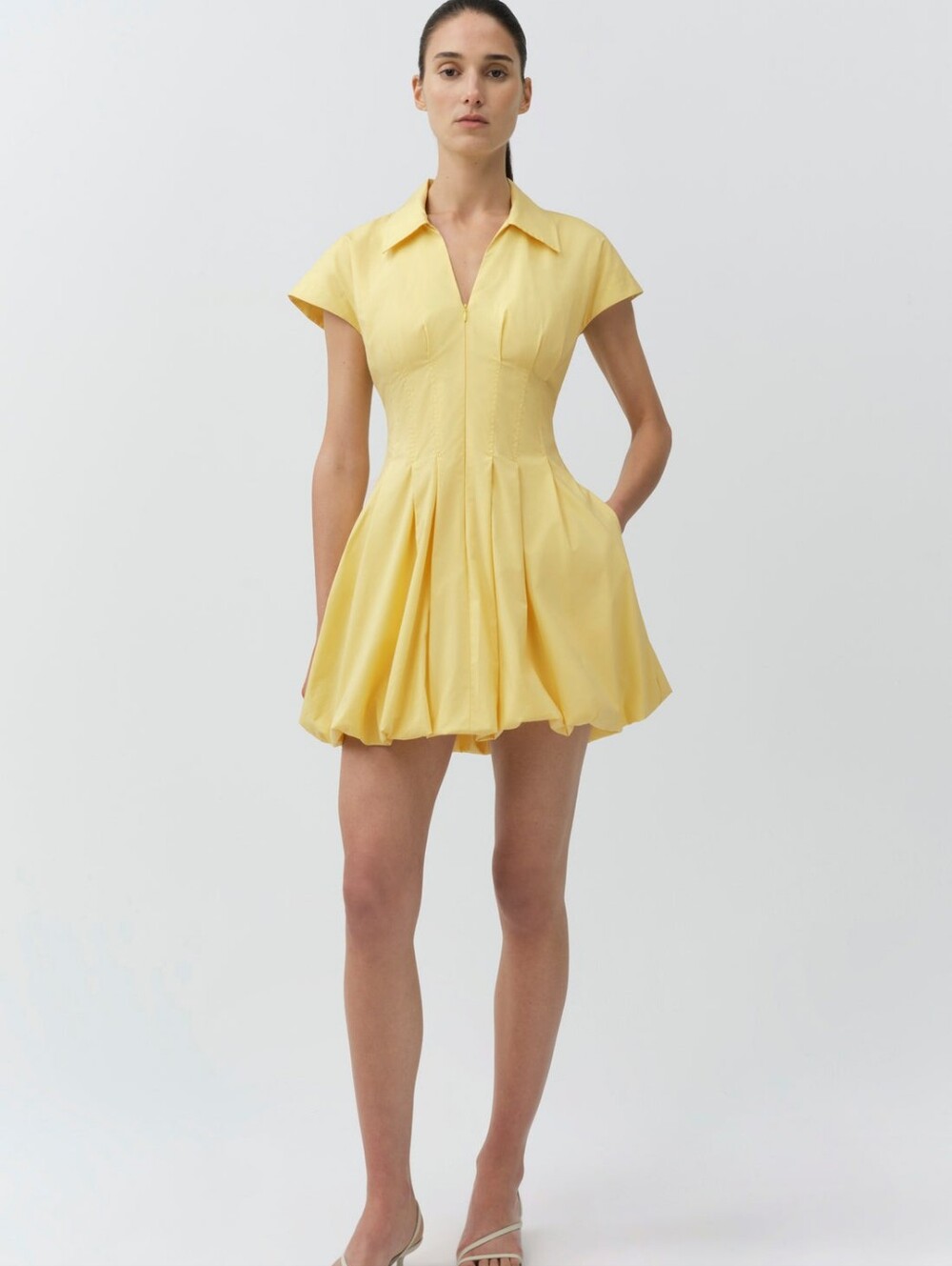 Simkhai Lirinne Cotton Bubble Mini Dress